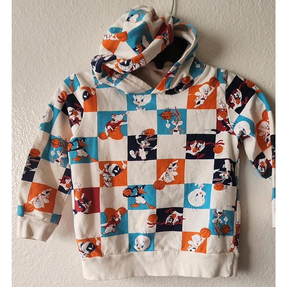 SPACE JAM A NEW LEGACY HOODIE SWEATSHIRT KIDS SIZE 4 BUGS DAFFY TAZ